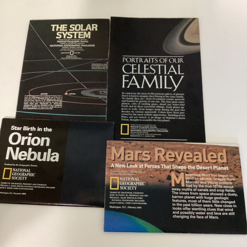 Bundle of National Geographic Society Solar System Space Stars Books Pamphlets